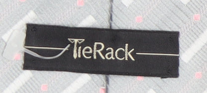 Tie Rack Men's Grey Geometric Polyester Tie