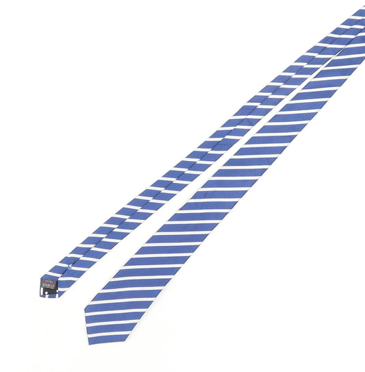 Jeff Banks Men's Blue Striped Silk Tie