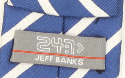 Jeff Banks Men's Blue Striped Silk Tie