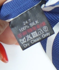 Jeff Banks Men's Blue Striped Silk Tie