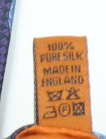 Simon Carter Men's Blue Polka Dot Silk Tie