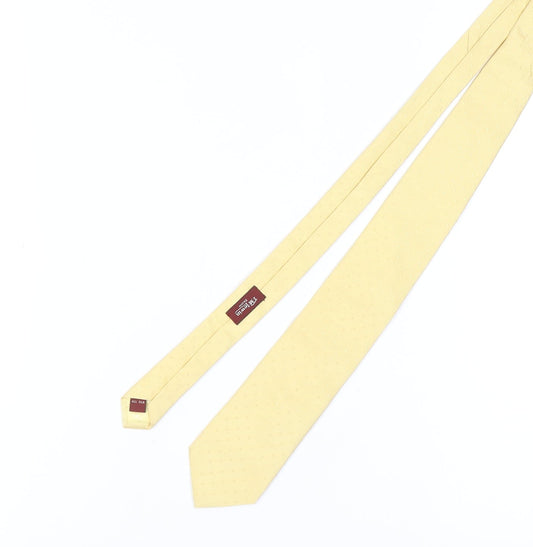 TM Lewin Men’s Yellow Silk Polka Dot Tie