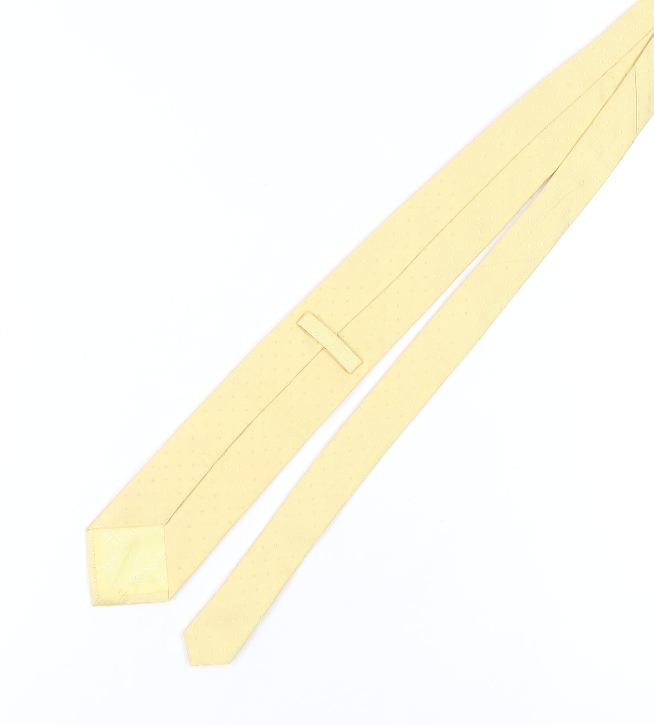 TM Lewin Men’s Yellow Silk Polka Dot Tie