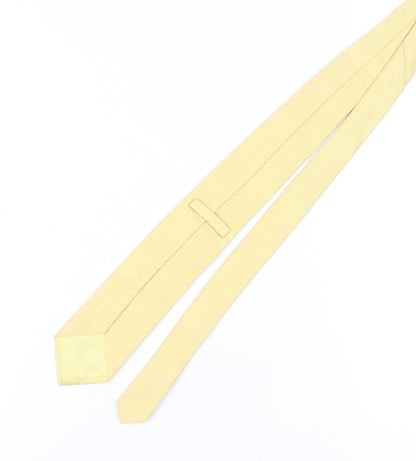TM Lewin Men’s Yellow Silk Polka Dot Tie