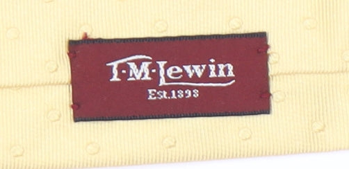 TM Lewin Men’s Yellow Silk Polka Dot Tie