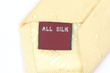 TM Lewin Men’s Yellow Silk Polka Dot Tie