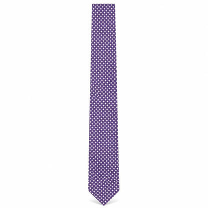 Mens Autograph Purple Polka Dot 100% Silk Slim Tie