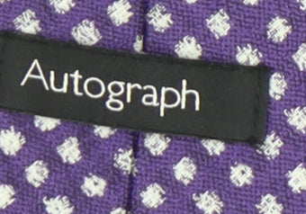 Autograph Men's Purple Slim Silk Tie