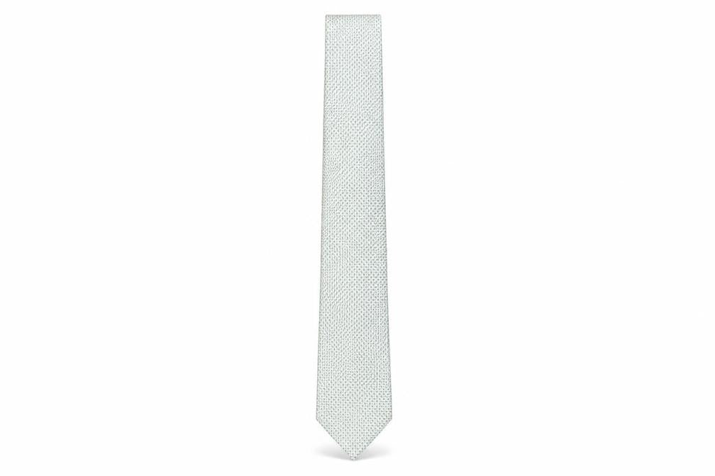 Mens Jaeger Blue Geometric 100% Silk Slim Tie