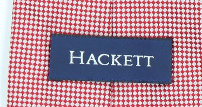 Hackett Men's Red Silk Geometric Tie