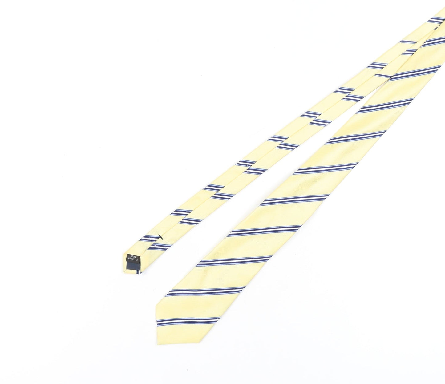 Michelsons Men's Yellow Striped Tie, Excellent Condition