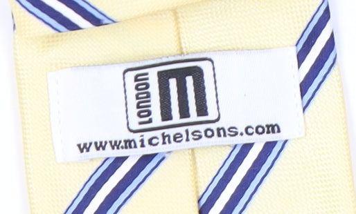 Michelsons Men's Yellow Striped Tie, Excellent Condition