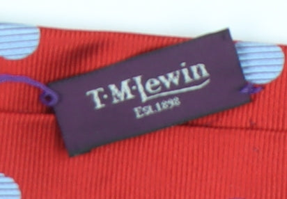T.M. Lewin Men's Red Polka Dot Silk Tie