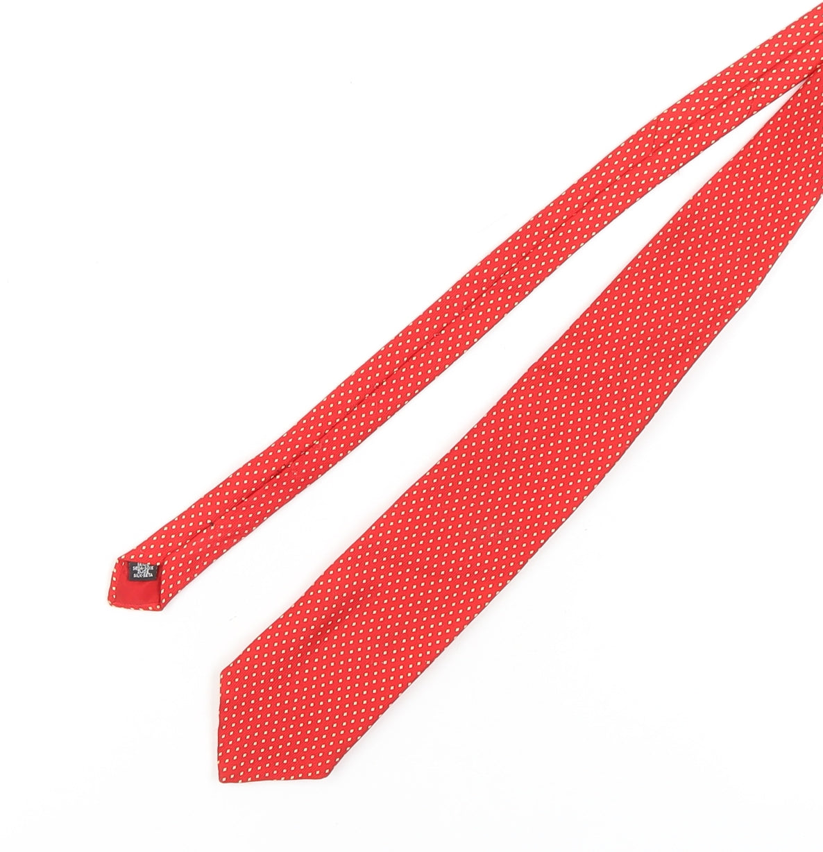 Mens Charles Tyrwhitt Red Polka Dot 100% Silk Slim Tie