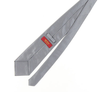 Moda Men's Grey Geometric Slim Tie in Excellent Condition