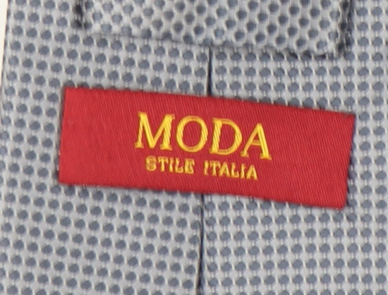 Moda Men's Grey Geometric Slim Tie in Excellent Condition