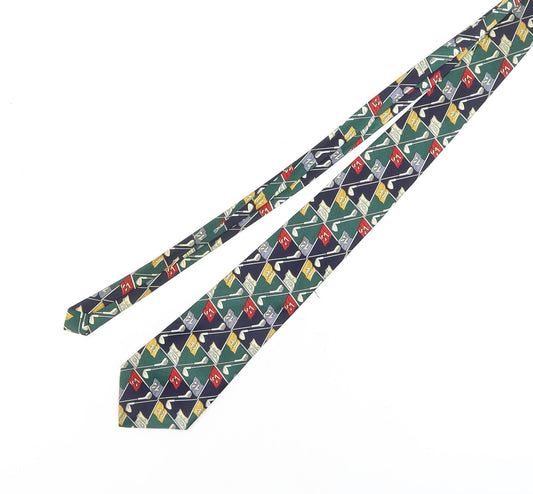 René Chagal Men's Multicoloured Silk Slim Tie