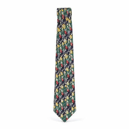 Mens René Chagal Multicoloured Geometric 100 Slim Tie