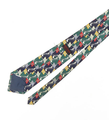René Chagal Men's Multicoloured Silk Slim Tie