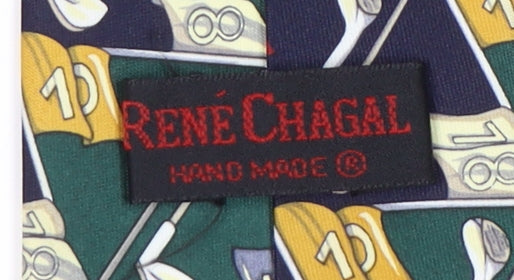 René Chagal Men's Multicoloured Silk Slim Tie