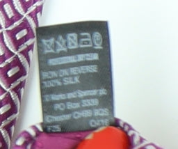 Marks and Spencer Men's Purple Silk Slim Tie