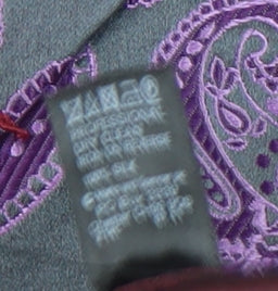 Marks and Spencer Purple Paisley Silk Tie for Men