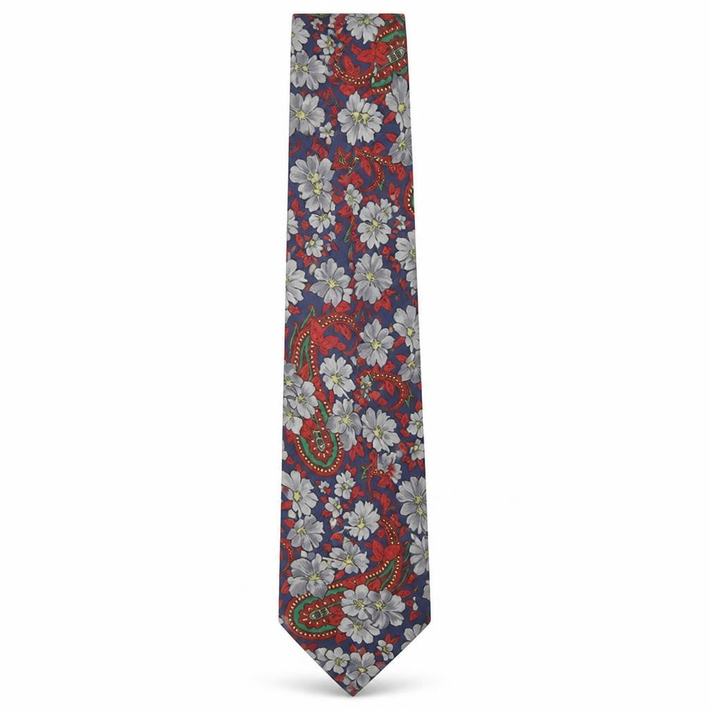 Mens Austin Reed Multicoloured FloralPaisley 100% Silk  Tie