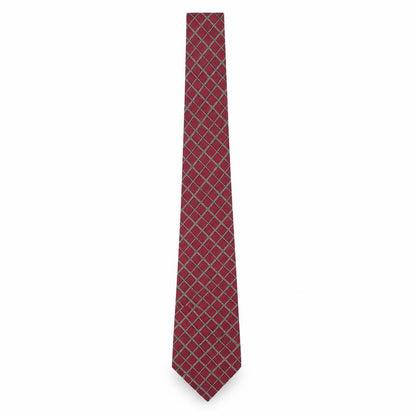 Trotter & Deane Men's Red Silk Plaid Check Tie