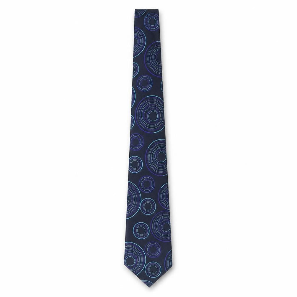 Mens Frangi Blue Geometric 100% Silk  Tie