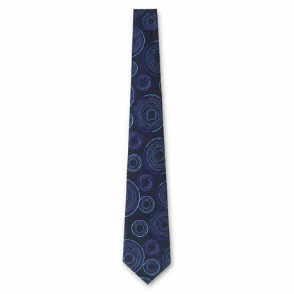 Mens Frangi Blue Geometric 100% Silk  Tie