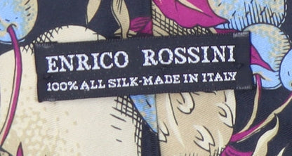 Enrico Rossini Silk Men's Multicoloured Floral Tie