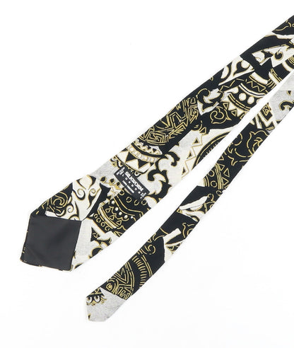 Silkworm London Men's Black Gold Geometric Tie