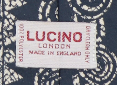 Lucino Men's Blue Geometric Polyester Tie