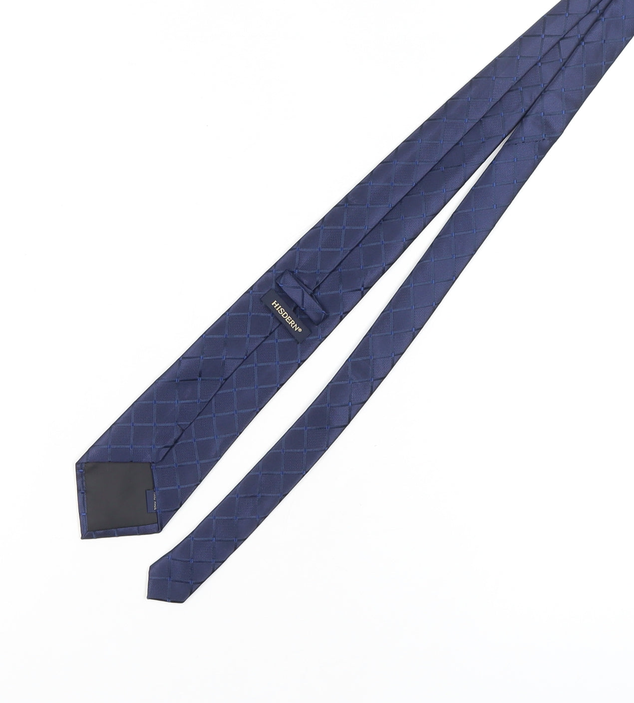 HISDERN Men's Blue Geometric Slim Tie One Size