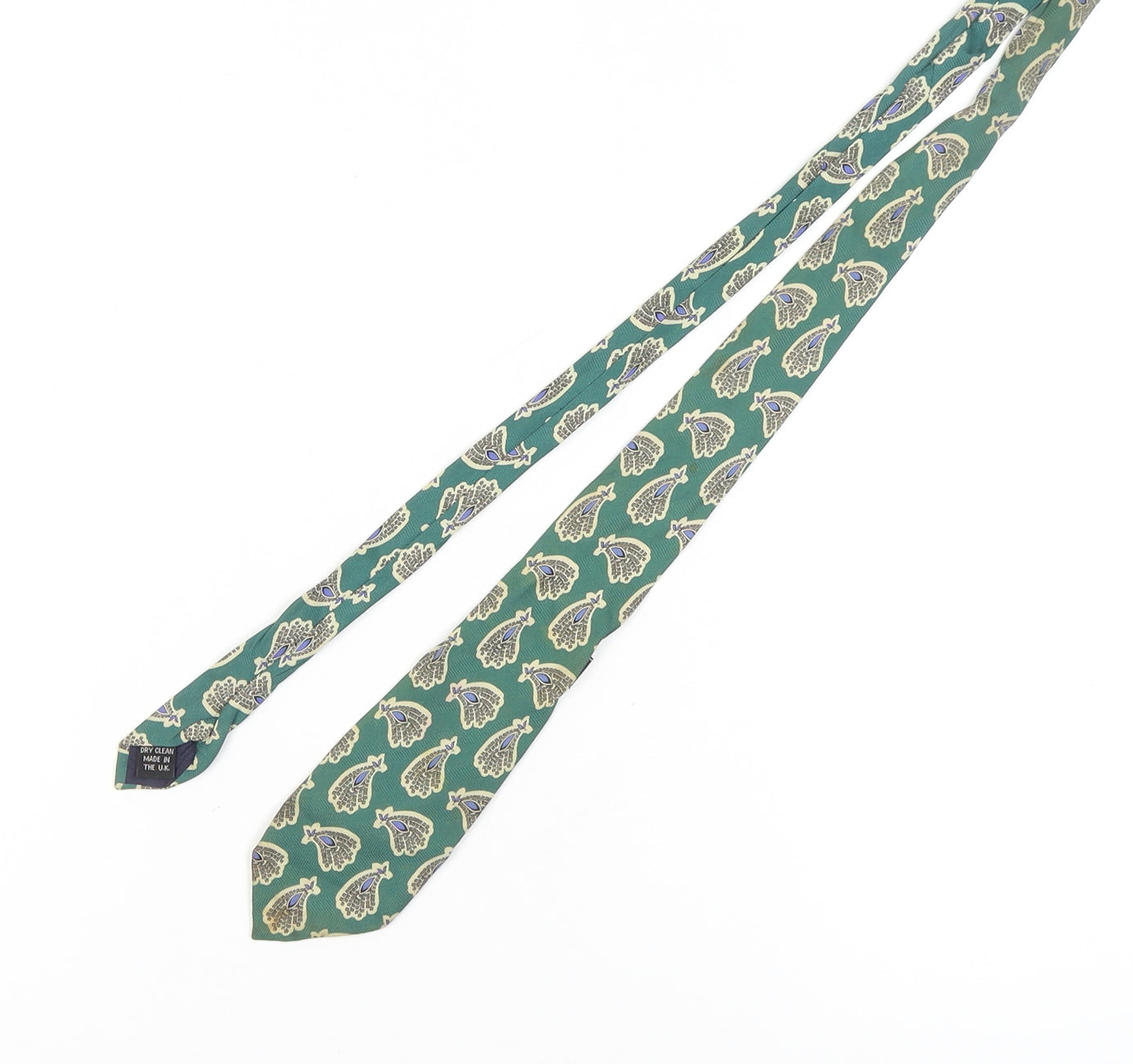Ted Baker Men's Green Silk Paisley Tie