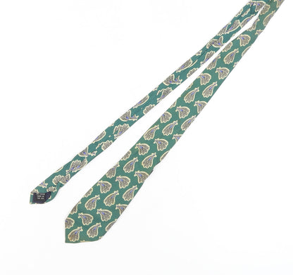 Ted Baker Men's Green Silk Paisley Tie