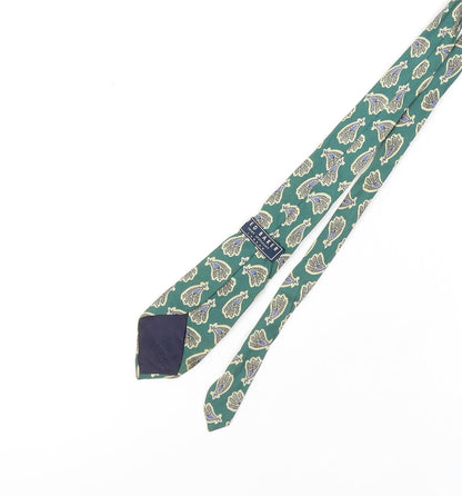 Ted Baker Men's Green Silk Paisley Tie