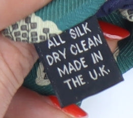 Ted Baker Men's Green Silk Paisley Tie