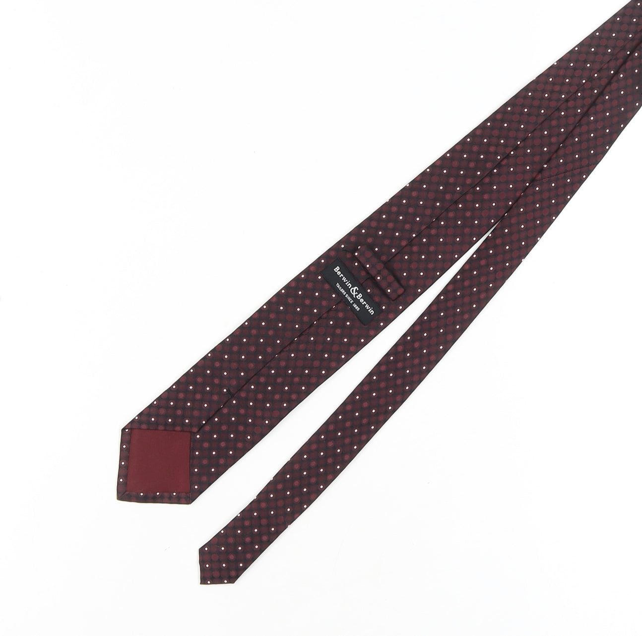 Mens Berwin & Berwin Red Polka Dot 100%  Tie