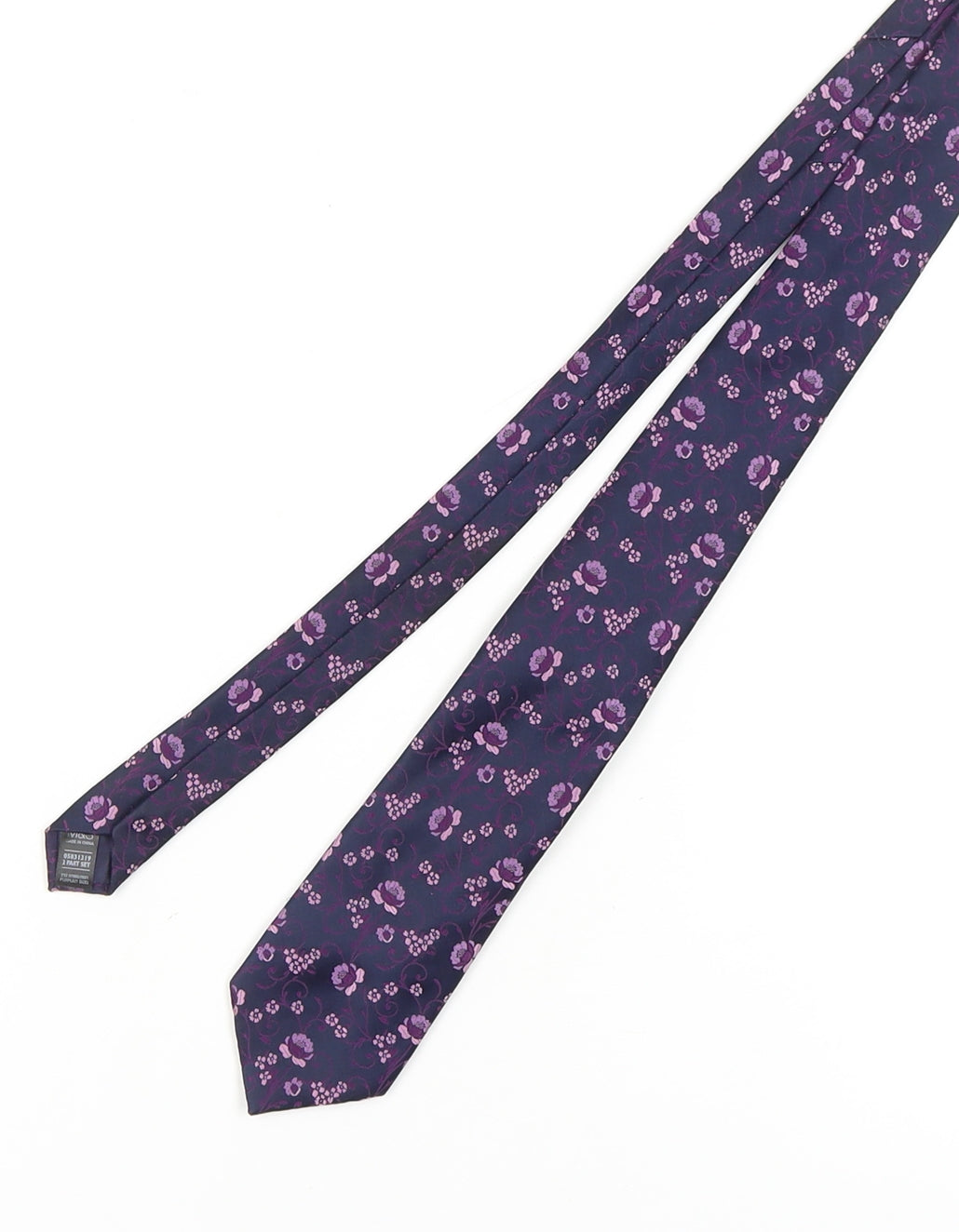Marks and Spencer Men's Purple Floral Designer Tie