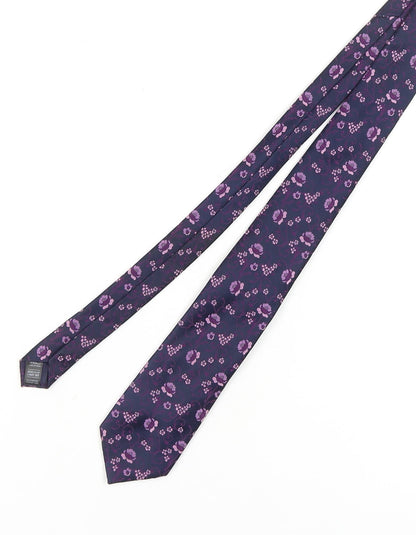 Marks and Spencer Men's Purple Floral Designer Tie