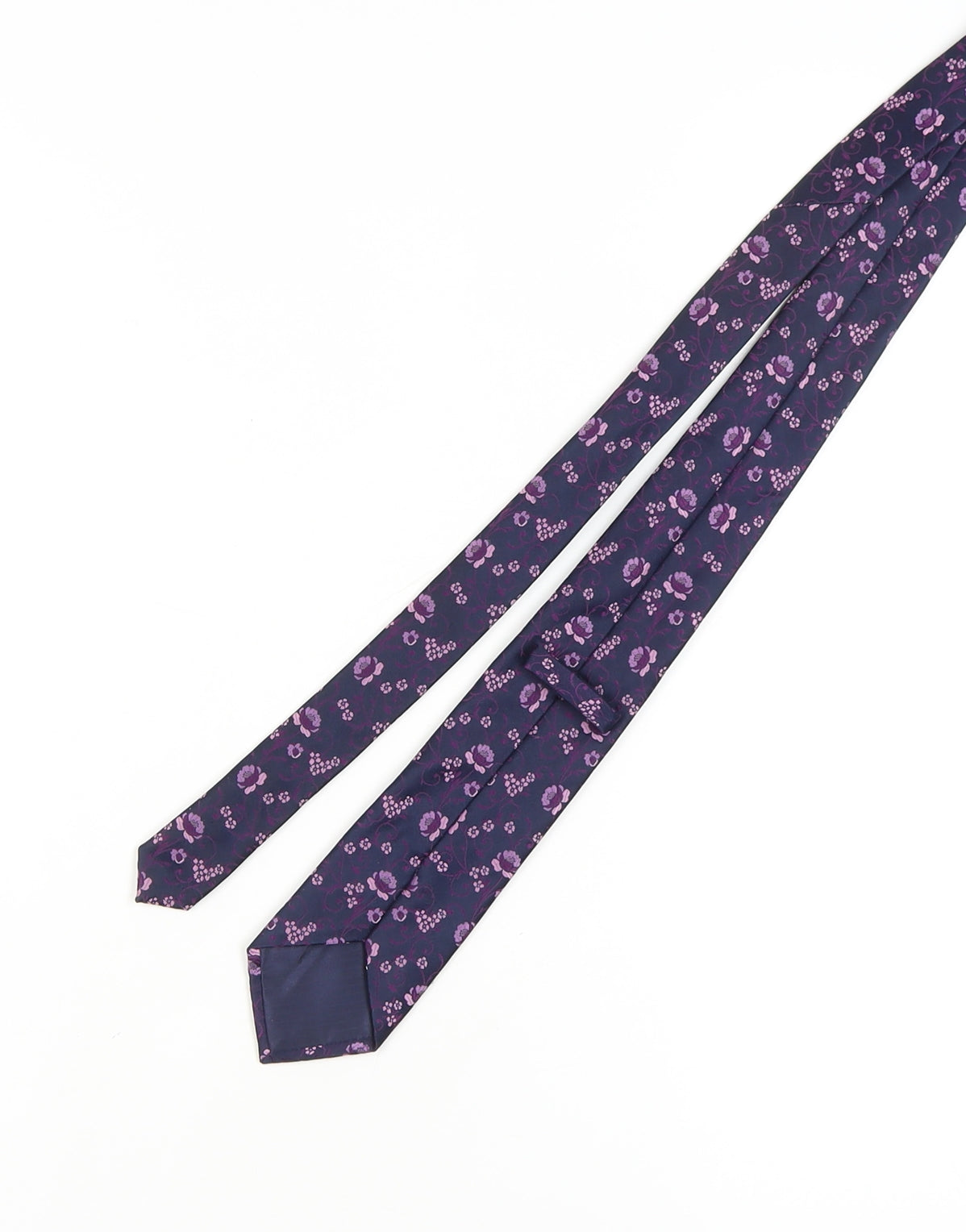 Marks and Spencer Men's Purple Floral Designer Tie