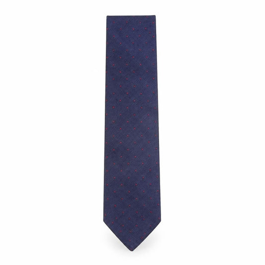 Mens T.M.Lewin Blue Polka Dot 100% Silk  Tie