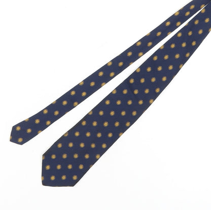 Mens Blazer Blue Polka Dot 100% Silk Slim Tie