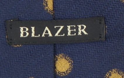 Mens Blazer Blue Polka Dot 100% Silk Slim Tie