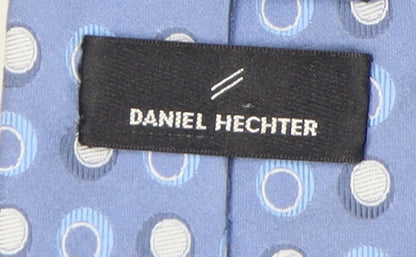 Mens Daniel Hechter Blue Polka Dot 100% Silk  Tie