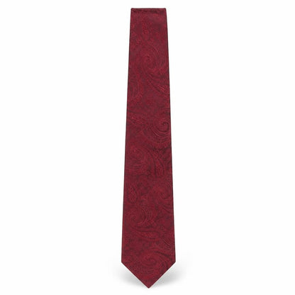 Mens Moss 1851 Red Paisley 100% Silk  Tie