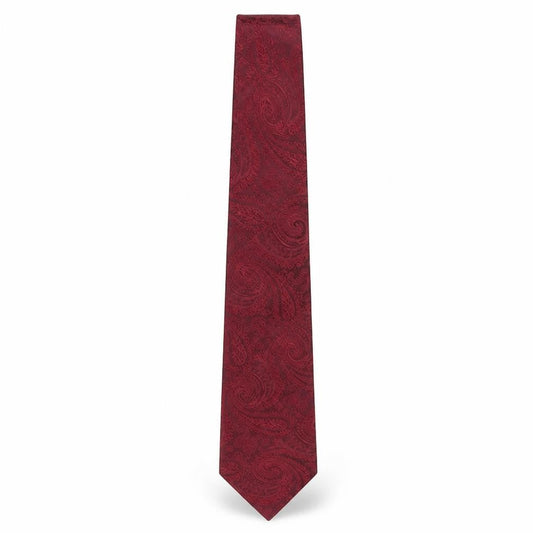 Mens Moss 1851 Red Paisley 100% Silk  Tie
