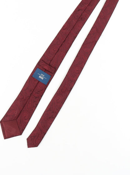 Moss 1851 Men's Red Paisley Silk Tie