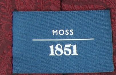 Moss 1851 Men's Red Paisley Silk Tie